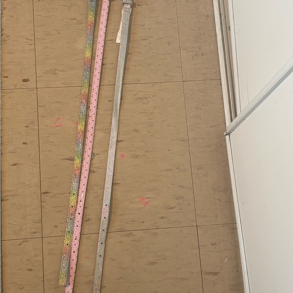 George Kids Belts - Pink and Silver, colourful
